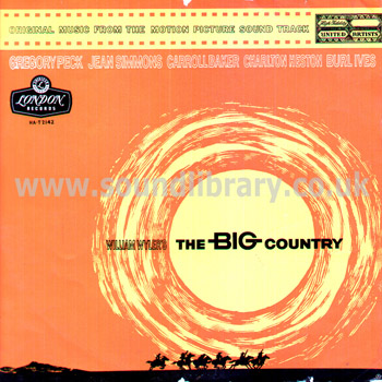 The Big Country Jerome Moross Original Sound Track UK Issue LP London HAT2142 Front Sleeve Image