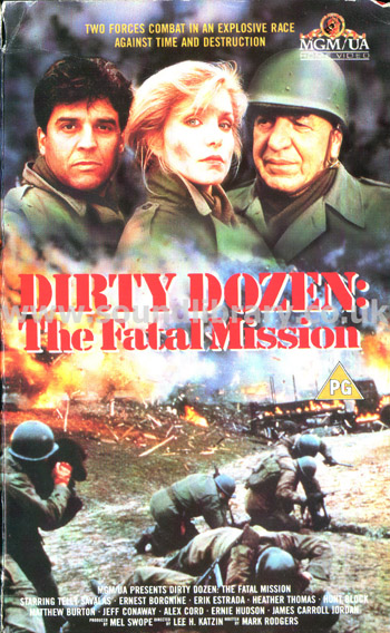 Dirty Dozen: The Fatal Mission Alex Cord VHS Video MGM/UA Home Video UMV 11413 Front Inlay Sleeve