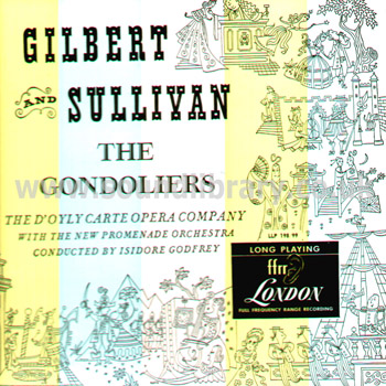 Isidore Godfrey Gilbert And Sullivan The Gondoliers  2LP Box Set London LLP 198/9 Front Box Image