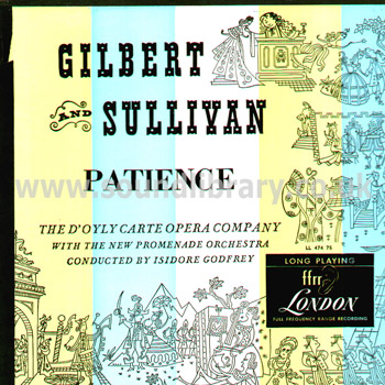 Isidore Godfrey Gilbert And Sullivan Patience UK 2LP Box Set London XLL 474 - 475 Front Box Image