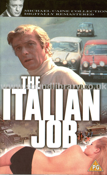 The Italian Job Michael Caine VHS PAL Video Paramount VHR 4915 Front Fliptop Box