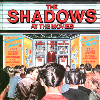 The Shadows Shadows At The Movies UK Issue Stereo LP Music For Pleasure MFP 50347 Front Sleeve Image