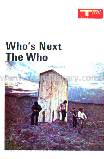 The Who Who's Next UK Issue Stereo MC Front Inlay Card