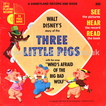 Larry Morey The Three Little Pigs USA Issue G/F Sleeve EP Front Sleeve Image
