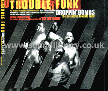 Trouble Funk Droppin' Bombs Limited Edition 3CD Harmless HURTCDL 014 Front Inlay Image