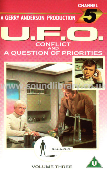 U.F.O. Volume 3 "Conflict" & "A Question of Priorities" VHS Video Channel 5 CFV 07162 Front Inlay Sleeve