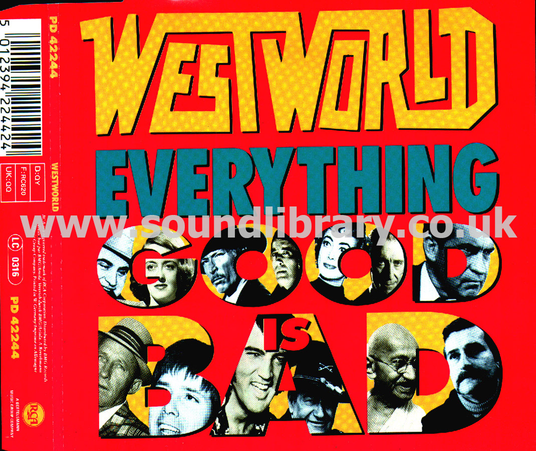 Westworld Everything Good Is Bad UK Issue CDS RCA PD 42244 Front Inlay Image