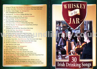 Whiskey In The Jar 30 Irish Drinking Songs Ireland Issue CD Dolphin DOCDK123 Front Inlay Image Rear