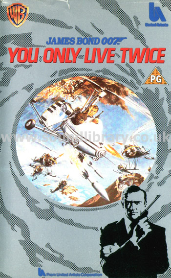 You Only Live Twice James Bond Sean Connery VHS Video Warner Home Video PEV99207 Front Inlay Sleeve